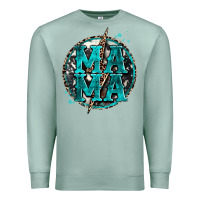 Seafoam cowhide mama lighting bolt Premium Sweatshirt - Zillion Design Studio