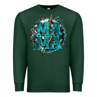Sports Green cowhide mama lighting bolt Premium Sweatshirt - Zillion Design Studio