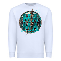 White cowhide mama lighting bolt Premium Sweatshirt - Zillion Design Studio