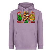 Lavender peace love tacos Heavyweight Hoodie - Zillion Design Studio