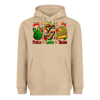 Mushroom peace love tacos Heavyweight Hoodie - Zillion Design Studio