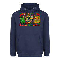 Navy peace love tacos Heavyweight Hoodie - Zillion Design Studio