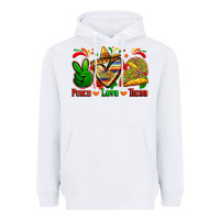 White peace love tacos Heavyweight Hoodie - Zillion Design Studio