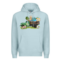 Blue Mist easter hunt i̇n truck Premium Hoodie - AdoDesignShop