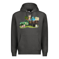 Charcoal Heather easter hunt i̇n truck Premium Hoodie - AdoDesignShop