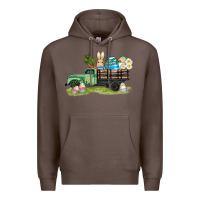 Coffee easter hunt i̇n truck Premium Hoodie - AdoDesignShop
