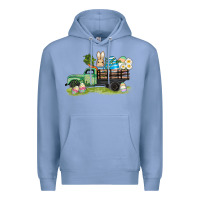 Colony Blue easter hunt i̇n truck Premium Hoodie - AdoDesignShop