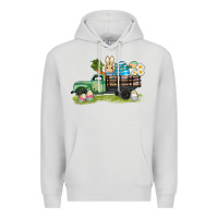 Dove Grey easter hunt i̇n truck Premium Hoodie - AdoDesignShop