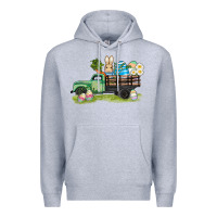 Heather Grey easter hunt i̇n truck Premium Hoodie - AdoDesignShop