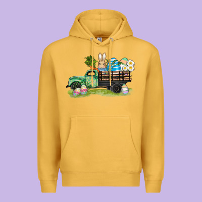 Easter Hunt İn Truck Premium Hoodie Designed By Adodesignshop
