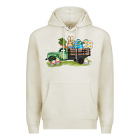 Oatmeal Heather easter hunt i̇n truck Premium Hoodie - AdoDesignShop
