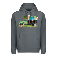 Rock easter hunt i̇n truck Premium Hoodie - AdoDesignShop