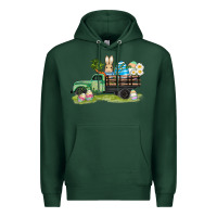 Sports Green easter hunt i̇n truck Premium Hoodie - AdoDesignShop
