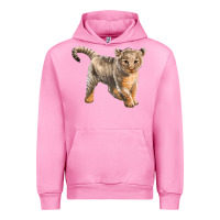Fuchsia Pink baby lion Urban Hoodie - LillyAllenDesigns