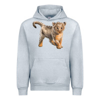 Heather Grey baby lion Urban Hoodie - LillyAllenDesigns