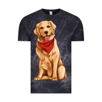 Cloud Black golden retriever Vintage Tee - Artiststas