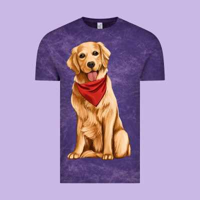 Golden Retriever Vintage Tee Designed By Artiststas