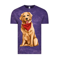 Cloud Purple golden retriever Vintage Tee - Artiststas