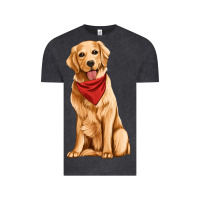 Vintage Black golden retriever Vintage Tee - Artiststas