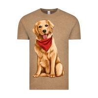 Vintage Coffee golden retriever Vintage Tee - Artiststas