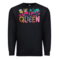 Black crafting queen Premium Sweatshirt - Zillion Design Studio