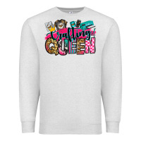 Oatmeal Heather crafting queen Premium Sweatshirt - Zillion Design Studio