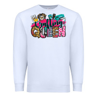 White crafting queen Premium Sweatshirt - Zillion Design Studio