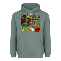 Sage messy bun face mask & getting stuff done  #nurselife Heavyweight Hoodie - Zillion Design Studio