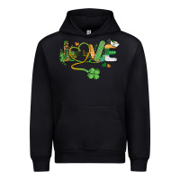 Black st. patricks day nurse love medical love Urban Hoodie - BarkalooDesign