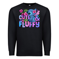 Black cute and fluffy stitch Premium Sweatshirt - Zillion Design Studio