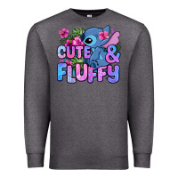 Charcoal Heather cute and fluffy stitch Premium Sweatshirt - Zillion Design Studio