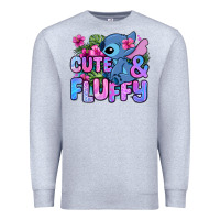 Heather Grey cute and fluffy stitch Premium Sweatshirt - Zillion Design Studio