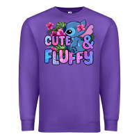 Purple cute and fluffy stitch Premium Sweatshirt - Zillion Design Studio