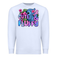 White cute and fluffy stitch Premium Sweatshirt - Zillion Design Studio