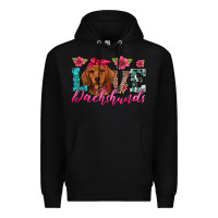 Black love dachshunds Premium Hoodie - Artiststas