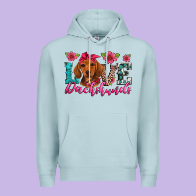 Love Dachshunds Premium Hoodie Designed By Artiststas