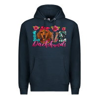 Navy love dachshunds Premium Hoodie - Artiststas