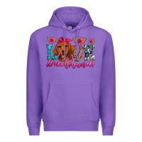 Purple love dachshunds Premium Hoodie - Artiststas