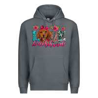 Rock love dachshunds Premium Hoodie - Artiststas