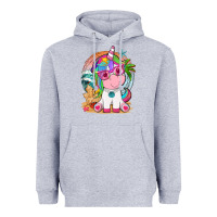 Heather Grey summer unicorn tbw Heavyweight Hoodie - texasbilliewilder
