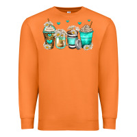 Carrot daisy coffee cups Premium Sweatshirt - Zillion Design Studio