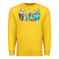 Lemon daisy coffee cups Premium Sweatshirt - Zillion Design Studio