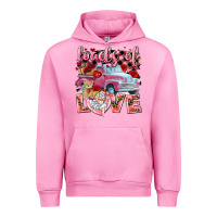 Fuchsia Pink loads of love valentines day truck Urban Hoodie - NancyCooperArtShop