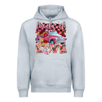 Heather Grey loads of love valentines day truck Urban Hoodie - NancyCooperArtShop