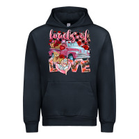 Navy loads of love valentines day truck Urban Hoodie - NancyCooperArtShop