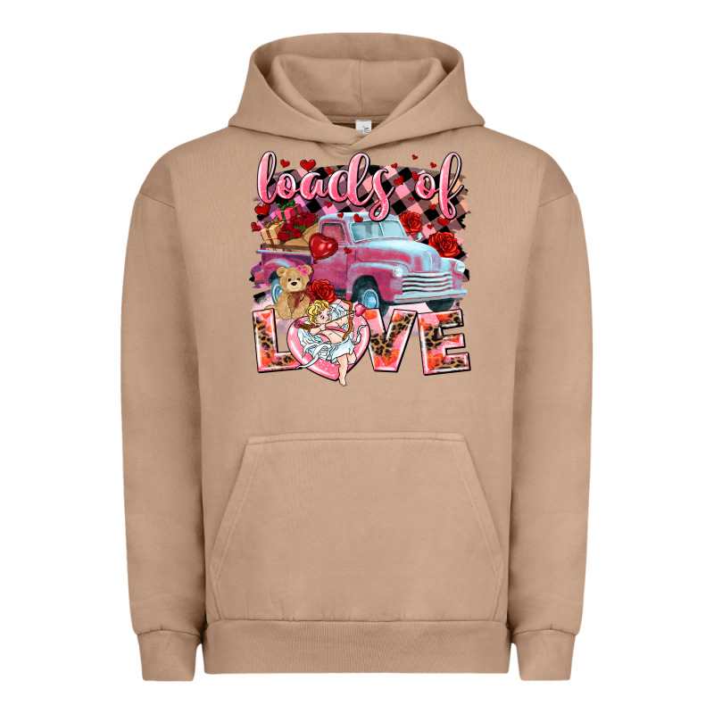 Loads Of Love Valentines Day Truck Urban Hoodie by NancyCooperArtShop | Teevron