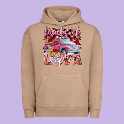 Loads Of Love Valentines Day Truck Urban Hoodie Designed By Nancycooperartshop