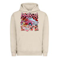 Pigment French Oak loads of love valentines day truck Urban Hoodie - NancyCooperArtShop