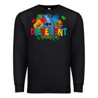 Black different is beautiful autism stitch Premium Sweatshirt - Zillion Design Studio