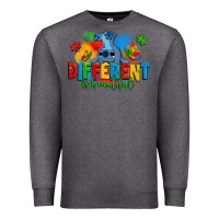 Charcoal Heather different is beautiful autism stitch Premium Sweatshirt - Zillion Design Studio